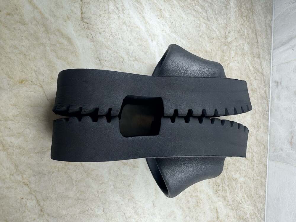 Jeffrey Campbell Summertime Platform Slide Sandals Black Lug Sole Women’s 11 - Picture 6 of 14